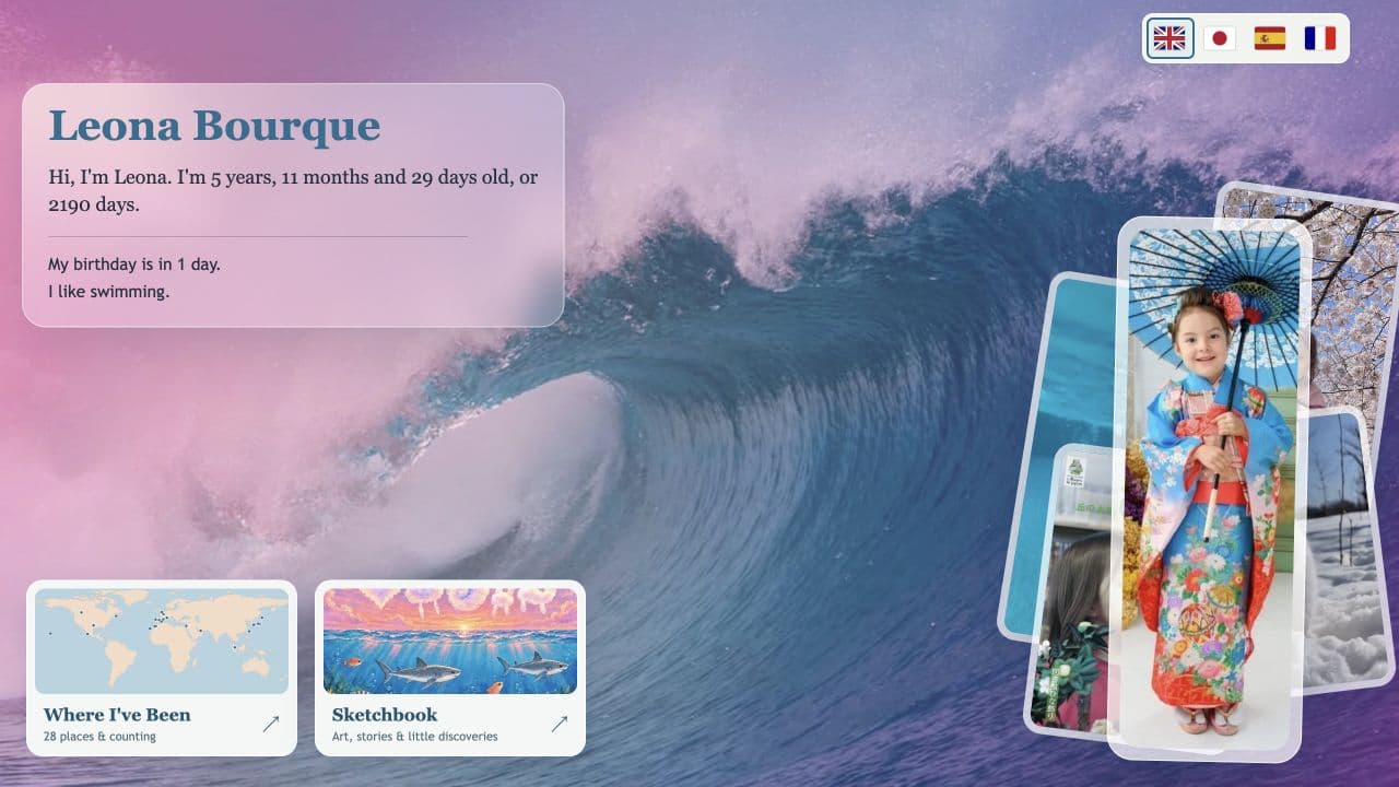 Leona Bourque homepage preview